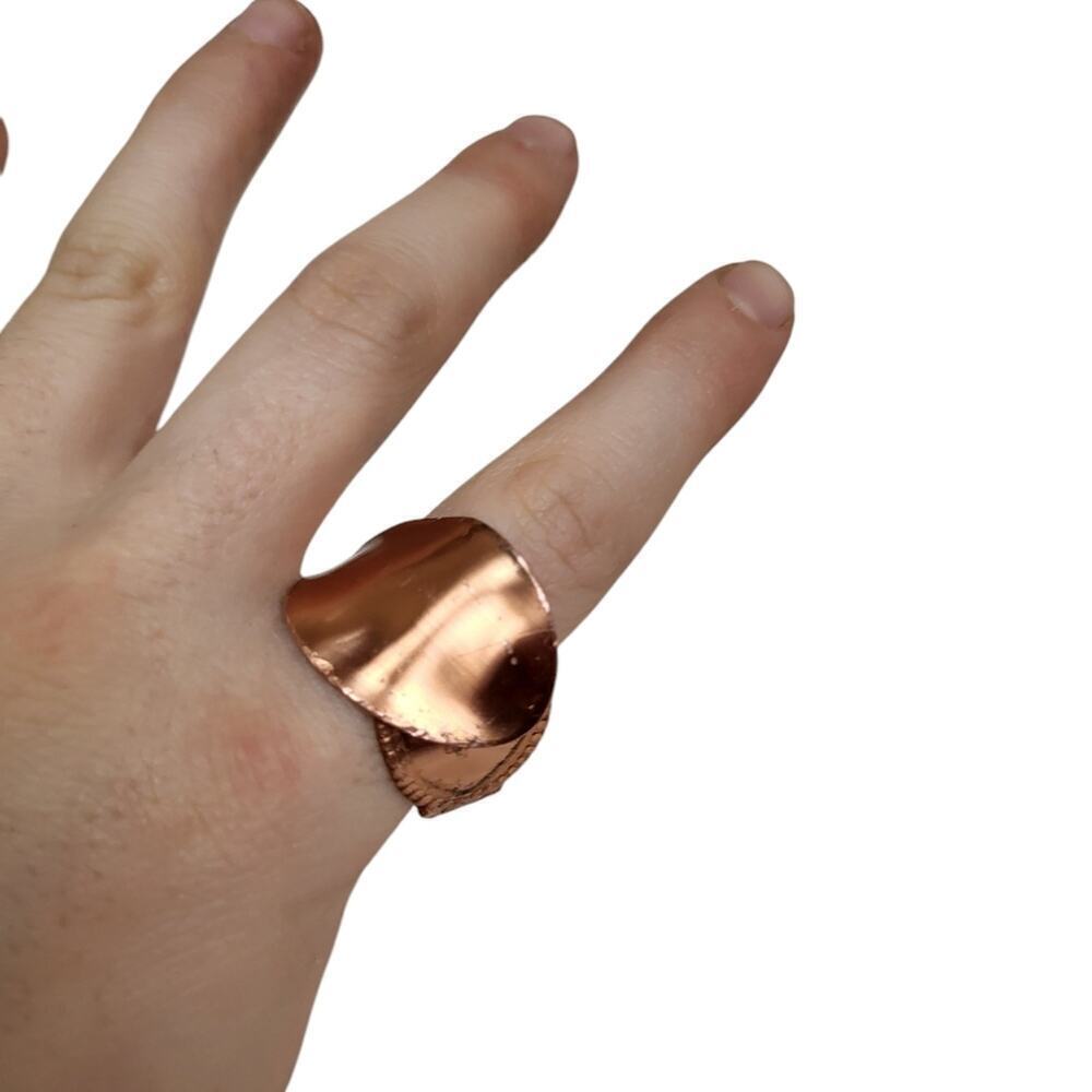 Vintage Saddle Solid Copper Spoon Ring